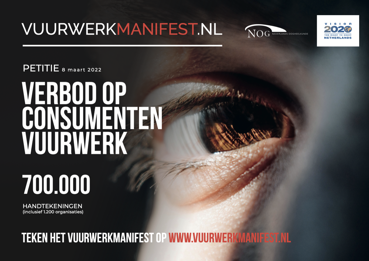 vuurwerkmanifest overhandiging banner