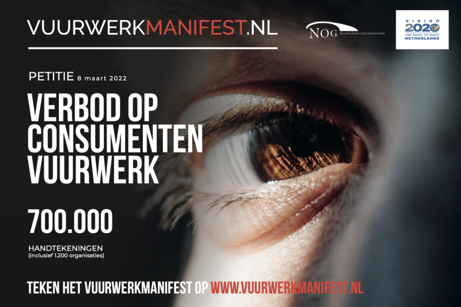 vuurwerkmanifest overhandiging banner